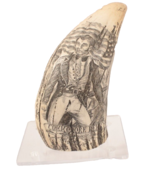 Scrimshaw Artek Commodore Henry Intricate Image Faux Whale&#39;s Tooth 7 Inches - £19.37 GBP