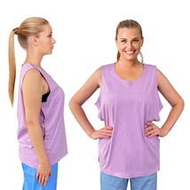 Purple Post Shoulder Surgery Shirts 100% Cotton Medium, Recovery Clothes - £9.37 GBP