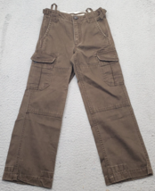 Gap Cargo Pants Kids Size 7 Brown Cotton Slim Fit Adjustable Waist Strai... - $19.42
