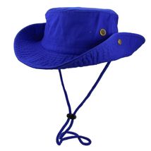 Royal Blue Bucket Hat Camping Unisex Sun Summer 100% Cotton - $22.98