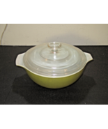 Vintage Pyrex #443 Olive Green/Avocado Nesting Mixing Bowl 2.5Qt. Cinder... - $35.64
