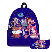 Cartoon Enchantimals Backpacks Boys Girls Kids Anime Kawaii School Bags Travel B - £37.66 GBP