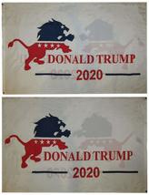 K&#39;s Novelties 3x5 Donald Trump 2020 Lion White 100D Woven Poly Nylon Double Side - £26.08 GBP