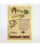 Vintage 1920&#39;s Great White Fleet Caribbean Cruise Advertising Print Ad 8x6 - $123.51 MXN