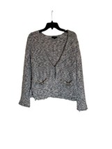 Women’s J. Crew Multicolored Sweater Cardigan Fringed Hem Size Medium - £14.07 GBP