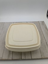 Vintage Rubbermaid 5 Cups #2 Square Container Almond Lid - £10.15 GBP