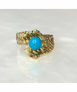Vintage 14K Yellow Gold Turquoise Ring - $1,200.00