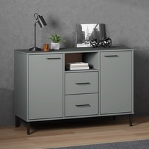 Sideboard Grey Solid pine wood, metal Medium Sideboard - $318.49