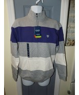 CHAPS Striped Classic-Fit Quarter-Zip Fleece Pullover Size M Men&#39;s NEW - $40.05