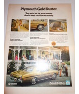 Vintage Plymouth Gold Duster Print Magazine Advertisement 1973 - $170.16 MXN