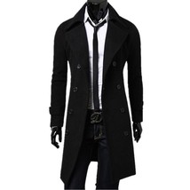 BOLUBAO New Winter Trench Coat New Men Slim Casual Double-Breasted Solid Color J - £146.33 GBP