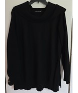 Womens Plus 1X Jones NY 100% Cashmere Black Sweater - $705.20 MXN