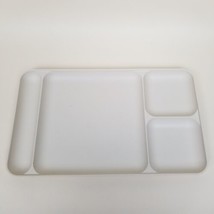 Tupperware Divided TV Tray Plate Lunch Dinner RV Camper Stackable Almond... - £8.52 GBP