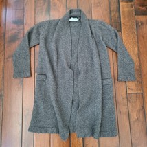 RESTORATION HARDWARE Cashmere Cardigan Sweater Soft Grey Pockets Women&#39;s... - £62.53 GBP