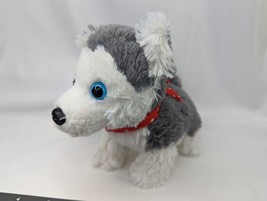 Walmart Dog Plush 6 Inch Gray White Bandana 2019 Stuffed Animal Toy - £7.10 GBP