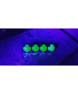 Czech uranium glass badges bijou jewelry vintage - $689.49 MXN