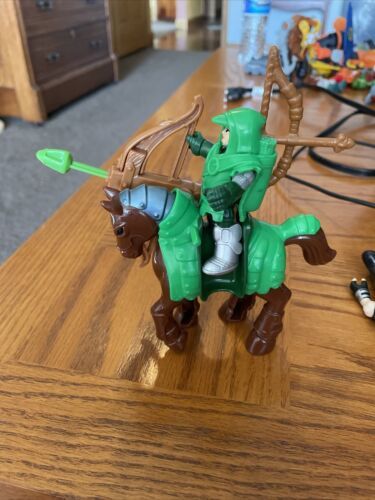 Imaginext Serpent Battle Wagon KNIGHT ARCHER FIGURE CROSSBOW HORSE Weapo... - $22.27