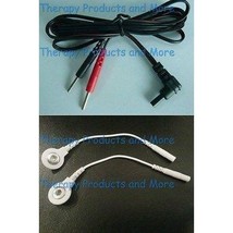 Electrode Cables for iRelieve ET-1313 ET-7070 -Use Snap OR Pin Electrode... - $12.95