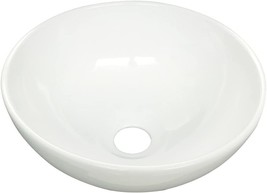 Small 11.25&quot; Round White Vessel Sink Manufactured By Renovators Supply - £114.29 GBP