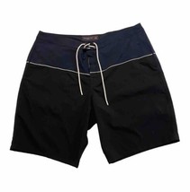 Abercrombie &amp; Fitch Stretch Boardshorts Navy Blue Black Mens 38 Pocket - $19.35
