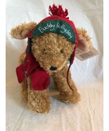 NEW Hallmark 10&quot; Holiday Puppy Dog Buddy Hollyday Plush Toy 2002 - $14.99