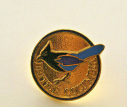 British Columbia Canada Stellars Jay Blue Bird Collectible Pin Pinback V... - $14.52