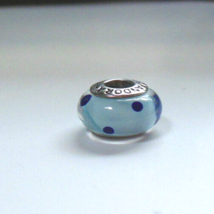 vintage pandora charm Blue Poka Dot 925 Ale - $19.79