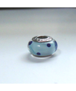 vintage pandora charm Blue Poka Dot 925 Ale - $27.45 CAD