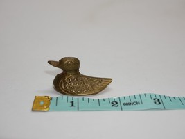 Vintage Brass Duck Small Solid Figurine Paperweight Brass Bird Animal Mi... - $9.99