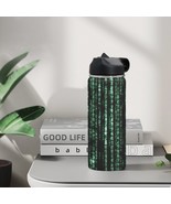 Matrix Raining Code Water Insulated Bottles With Straw Lid (18 OZ) - $36.76 CAD