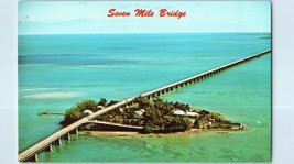 Aerial View Postcard Postcard Seven Mile Bridge Key West Florida - £5.38 GBP