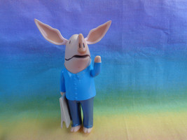 2010 Spin Master Olivia the Pig&#39;s Dad PVC Figure w/ Newspaper - As Is - ... - $2.95