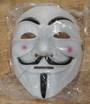 V for Vendetta Mask Adult Mens Guy Fawkes Halloween Costume - New in Pac... - $7.84