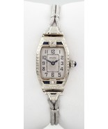 Bulova Donna Vintage 14k Oro Bianco Mano-Avvolgimento Orologio W/ Gray C... - $29,306.00 MXN