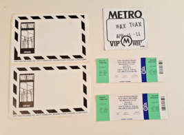 WAX TRAX Retrospectacle GUEST Pass &amp; Ticket Stubs 2011 Chicago METRO + B... - £68.77 GBP