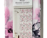 Mainstays PEVA Shower Curtain 72x72in Cherry Blossom Pink Flowers - £15.97 GBP