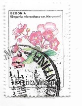 Argentina 1985 flowers-austral-begonia stamp - $1.50