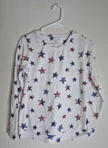 Denim &amp; Co Long Sleeve Stars Sweatshirt Women&#39;s Size XS - $262.05 MXN