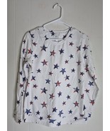 Denim &amp; Co Long Sleeve Stars Sweatshirt Women&#39;s Size XS - $262.05 MXN