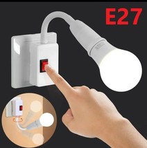 Portalámparas E27 con interruptor, Base LED para lámpara de mesa, ahorro de ener - £16.51 GBP