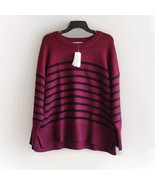 Philosophy Women Red Striped Sweater Size 2XL NEW - $70.15 CAD