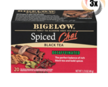 3x Boxes Bigelow Spiced Chai Decaffeinated Black Tea | 20 Pouches Each |... - £16.24 GBP