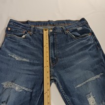 Levi’s 511 Men’s Blue Cotton Long Denim Distressed Jeans Sz W38 L30 Fits (36×29) image 15