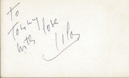 Lila Lee Signed Vintage 3x5 Index Card JSA  B - £36.96 GBP