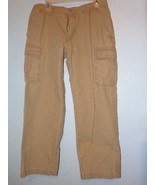 St. John&#39;s Bay Men&#39;s Khaki / Tan Colored Cargo Pants Size 34 X 29 Pockets - $231.36 MXN