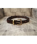 The Limited Brown Braided Leather Belt Gold Buckle - Women&#39;s Size M - EUC - $19.12 CAD
