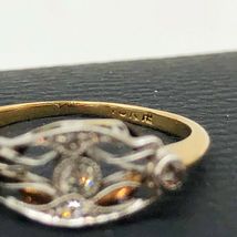 Vintage 18k Yellow Gold Old Cut Diamond Ring - European Size 3.75 - Pre-WW2 - $680.00