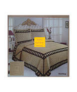  Damascus - Luxury Plush Quilted Bedspread   with 3D Embroidery Vintage ... - $125.00+