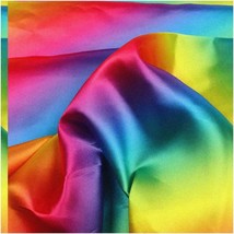 Rainbow Dreams Charmeuse - Luxurious Bridal Fabric, 58&quot; Wid - £41.92 GBP