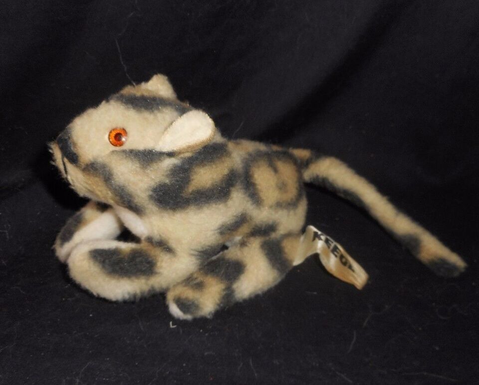 7" VINTAGE 1977 RUSS BERRIE CO KEEGEE STRIPED TIGER STUFFED ANIMAL PLUSH TOY - $23.75